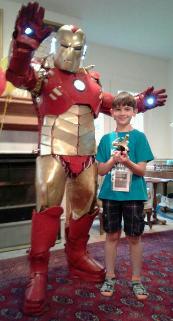 Ironman superhero costumed character birthday party rental in Houston, Texas.