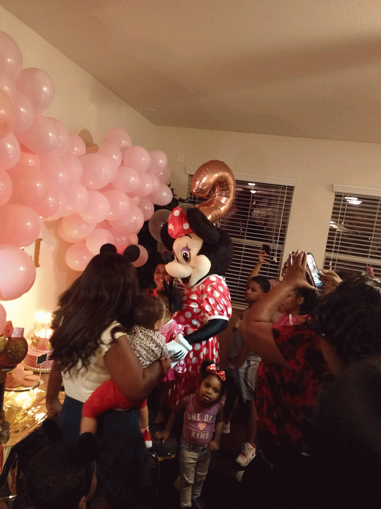 Rent our girl mouse party mascot for your Houston children's birthday celebration