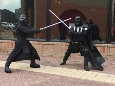 Darth vader and Kylo ren rentals for speciel event parties at the marquee for superheroes fun.