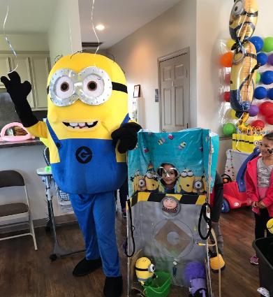 Our costumed character mascot make memories that last a life time- book today for great costumes, games, and prizes.