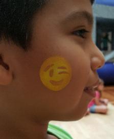 cheek art in houston face painting at kid's birthday parties for kids.