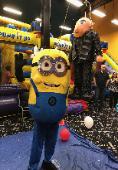 Minions know how to party at Houston birthday parties. Mascot costumed characters are always fun!