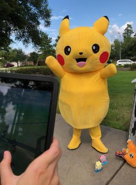 Pokemon go in real life at the Legends run pokemon event available for Houston children's birthday party entertainment.