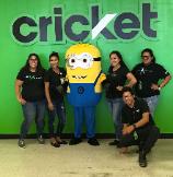 Minion costumed character at the cricket store as a mascot in Baytown, Texas.
