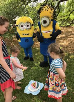 Kids love fishing for bananas with minions at the Houstonian Club in Houston.