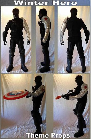 Rent a Winter solder ( from Captain America) character costume rental in Houston, Texas.